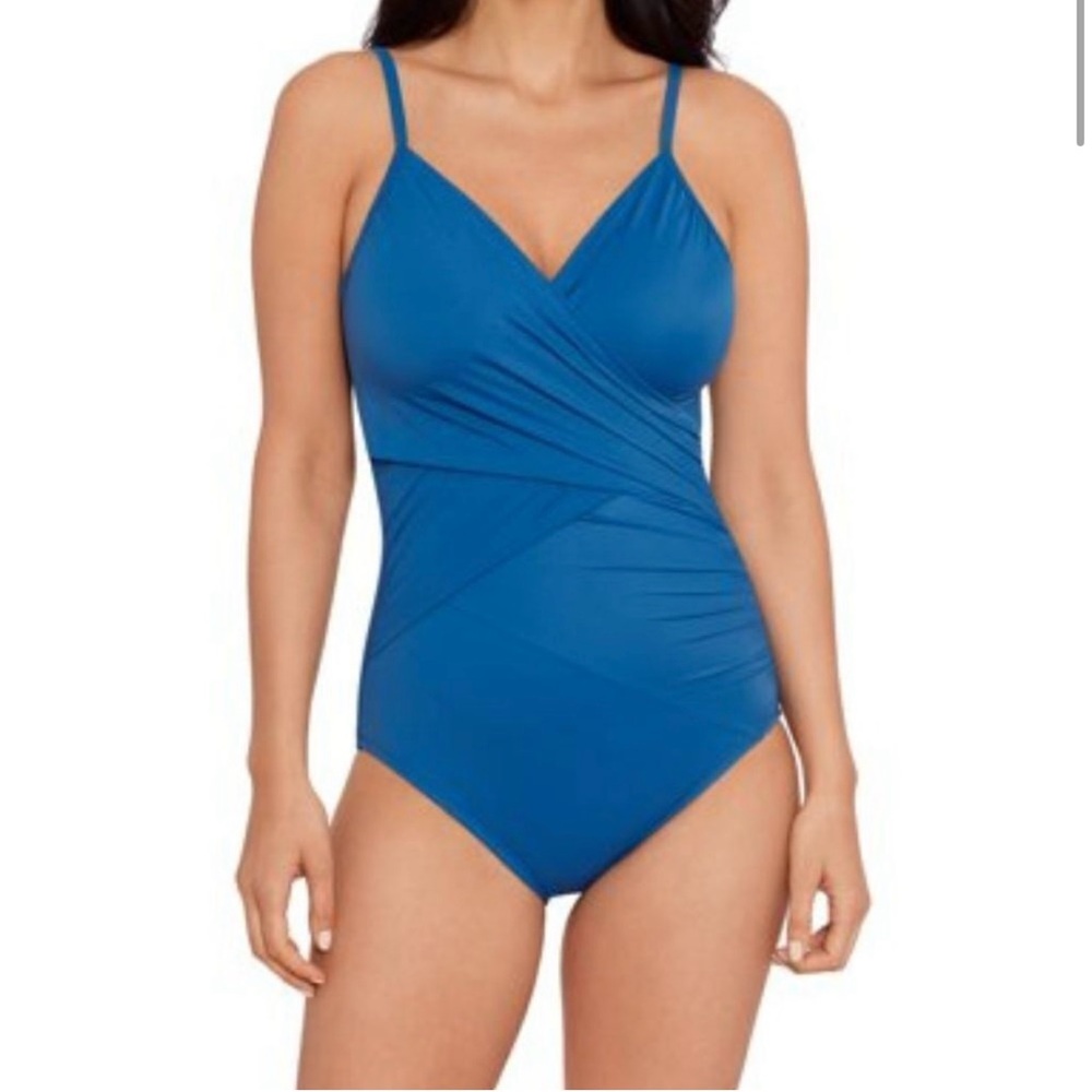 Blue bathing suit full piece 2x